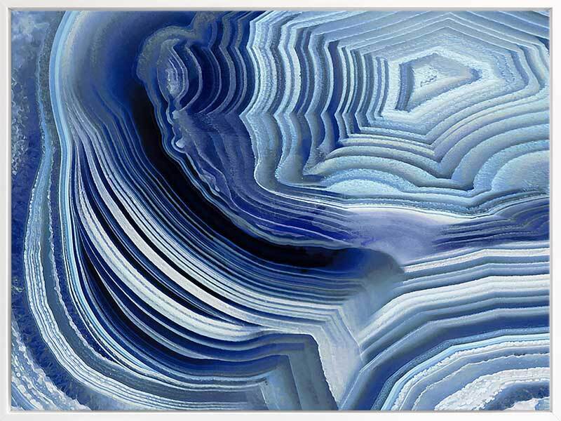 Indigo Agate Canvas Art Print - Stunning Wall Decor for Living Room, Bedroom & Office | Handmade Nature-Inspired Home Decor