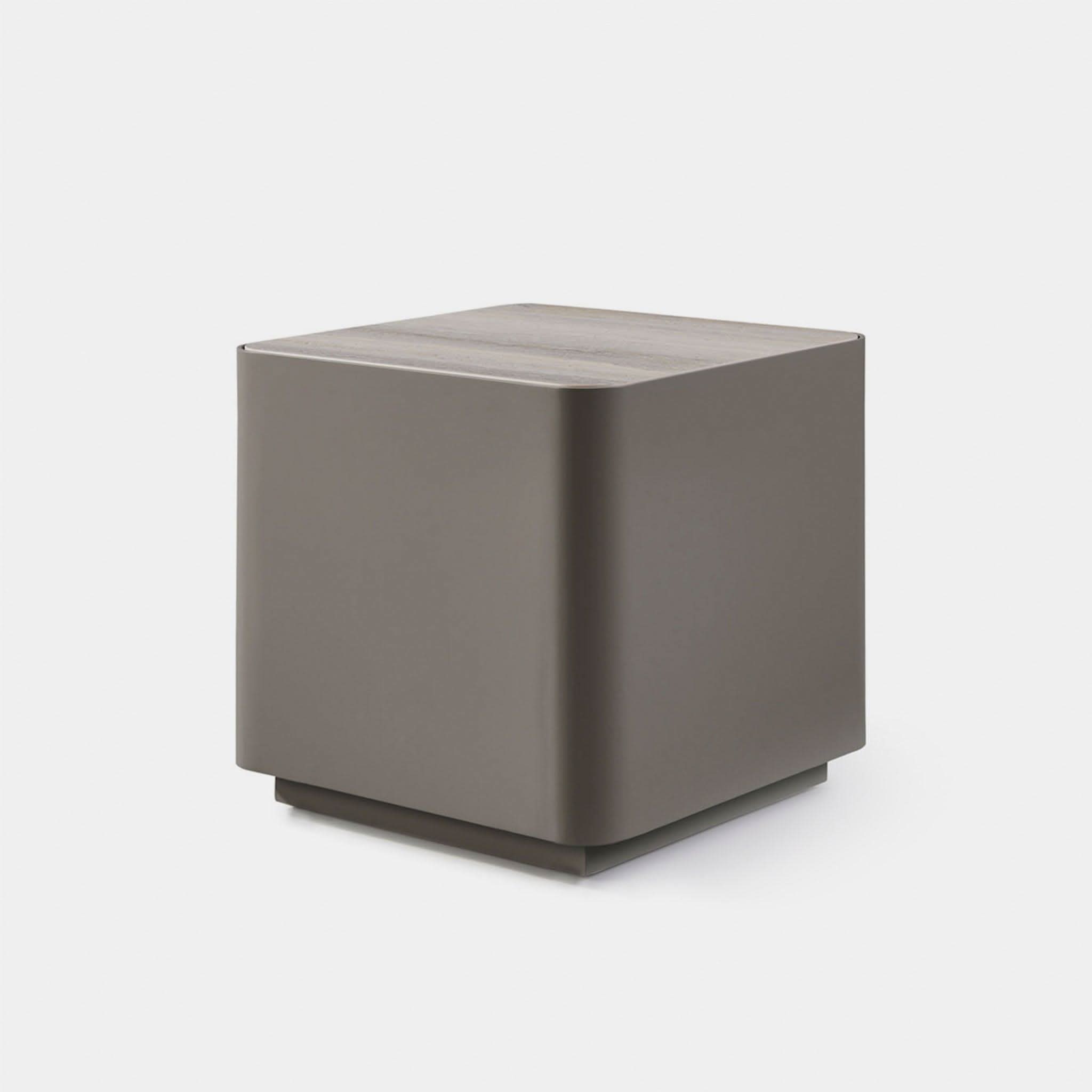 Antigua Square Side Table - Modern End Table for Living Room, Bedroom, or Patio - Small Accent Table with Sturdy Metal Frame - Perfect for Coffee, Books, or Decor