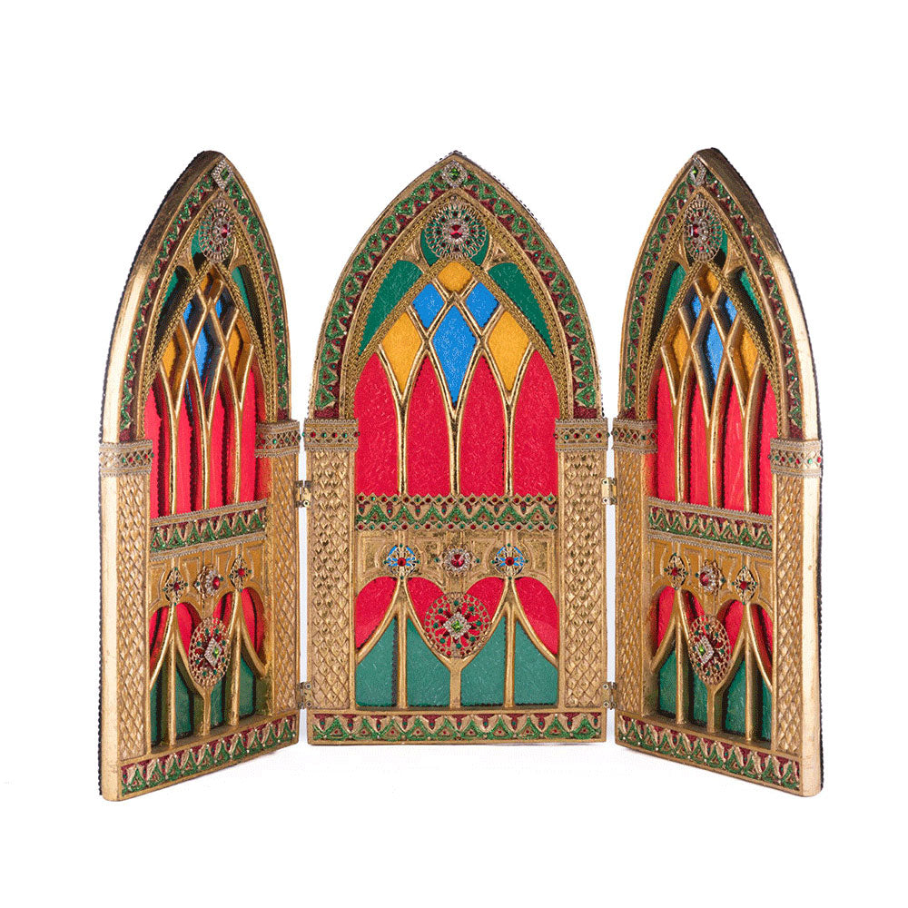 Christmas Castle Triptych Wall Art - Katherine's Collection Holiday Decor for Living Room, Bedroom & Office