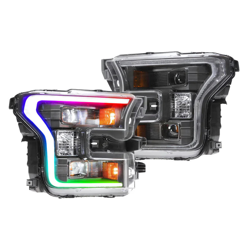 Ford F-150 Multicolor Flow Series LED Headlights (2015-2017) | XB Hybrid Morimoto - Upgrade Your Truck Lighting for Night Driving & Off-Road Adventures