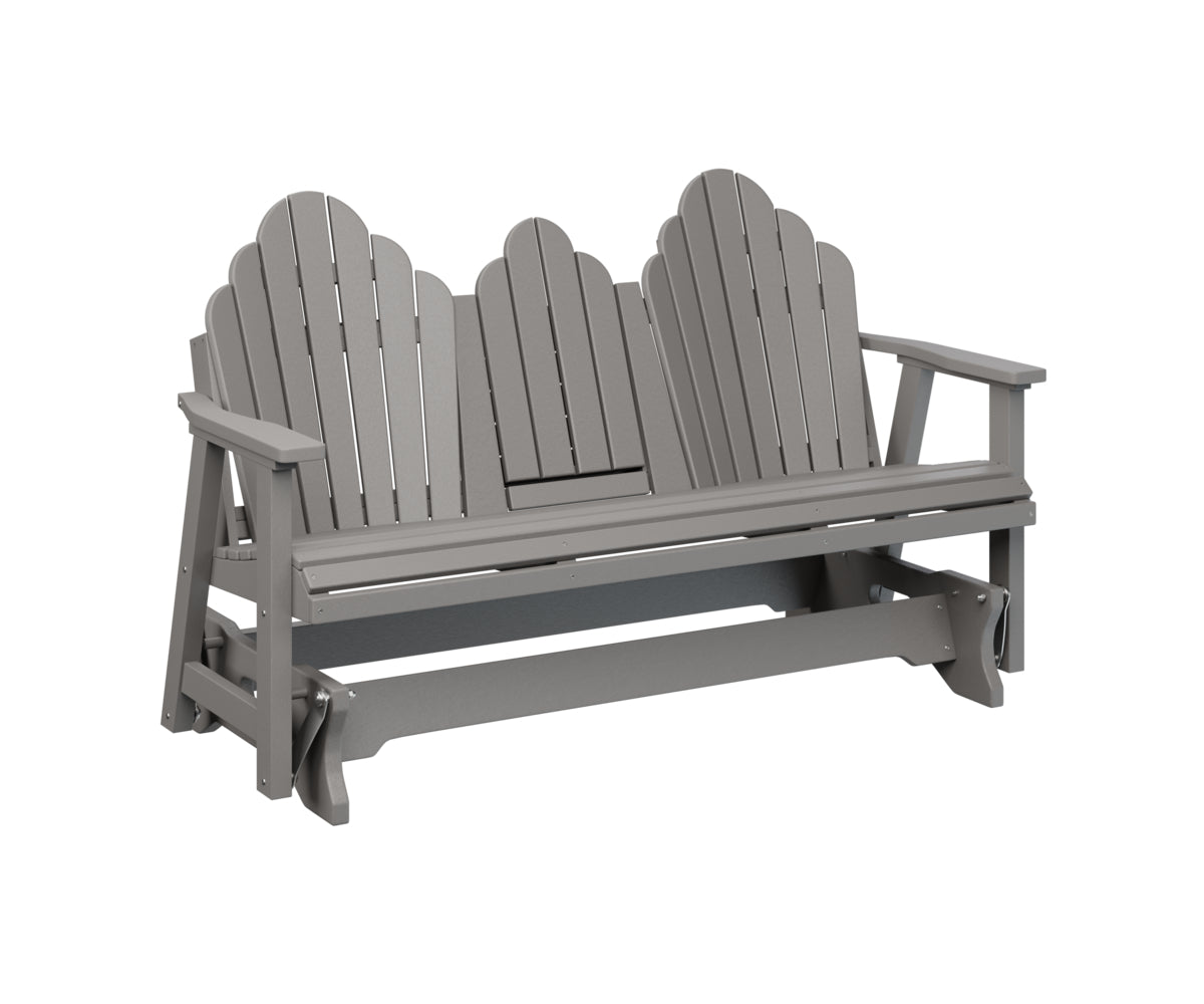 Berlin Gardens Cozi Back 3-Seat Porch Swing Glider with Cup Holder Console - Perfect for Outdoor Patio, Deck, Garden Relaxation