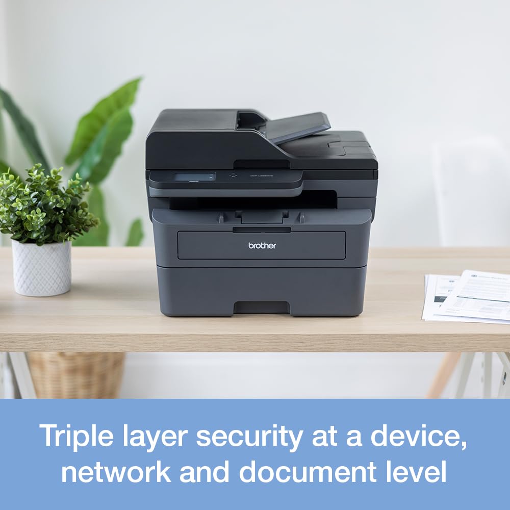 Brother DCP-L2660DW Wireless Monochrome Laser Printer - Print, Copy & Scan | Auto Duplex Printing | A4 Paper Size | Fast & Reliable | Home Office & Small Business Use | UK Plug