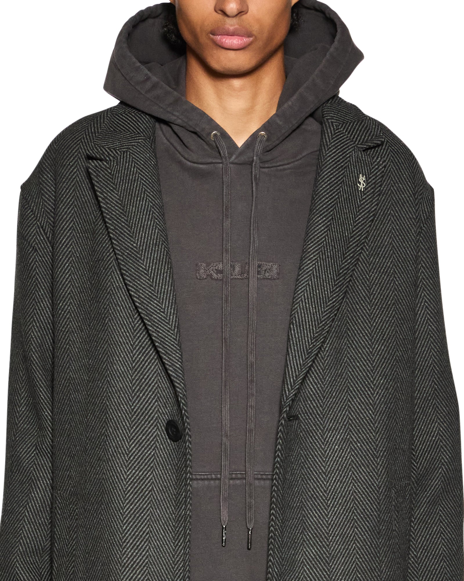 Premium Herringbone Battery Coat - Stylish & Warm Winter Jacket for Men & Women - Perfect for Outdoor Activities & Casual Wear