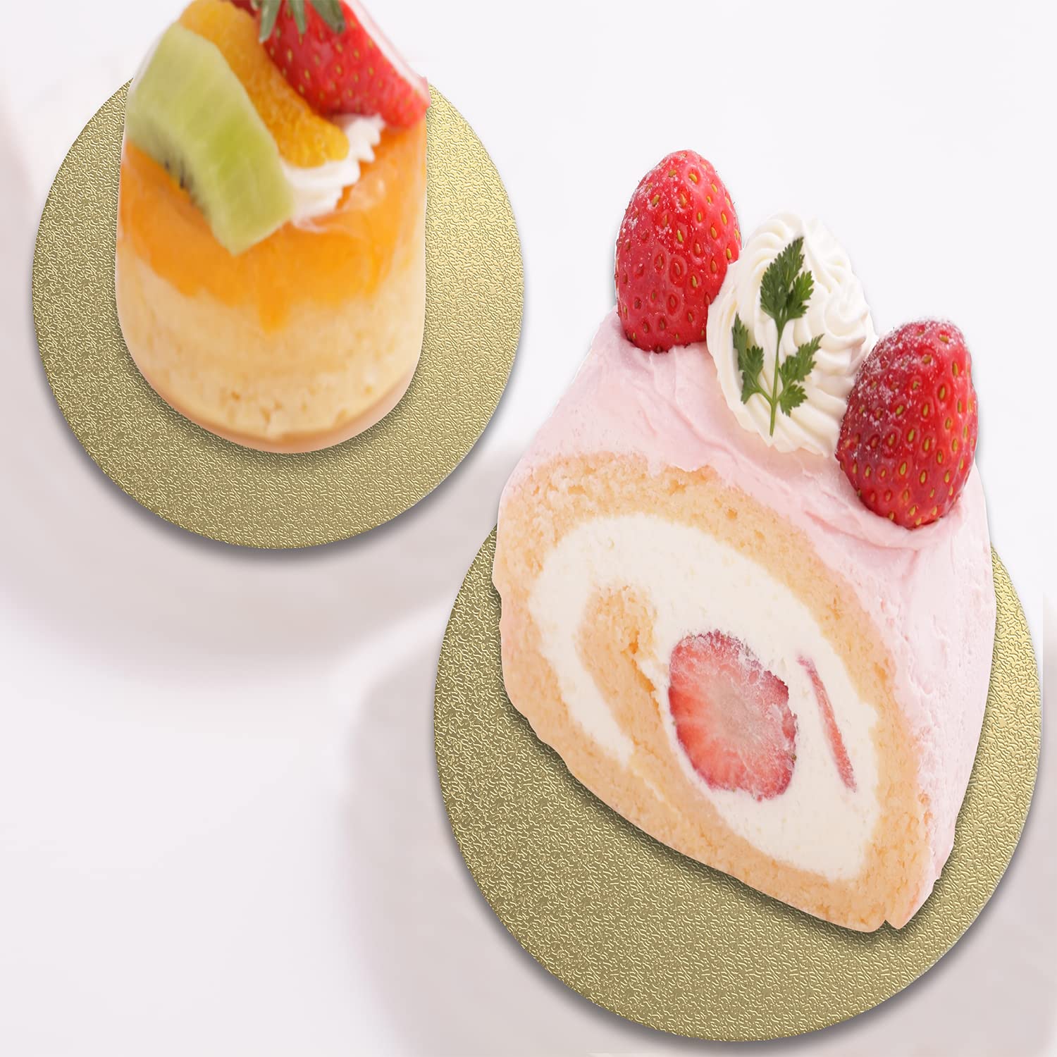3 Pack 12 Inch Golden Round Cake Boards - Sturdy Cardboard Cake Base for Baking, Decorating & Serving - Perfect for Birthday, Wedding & Party Cakes
