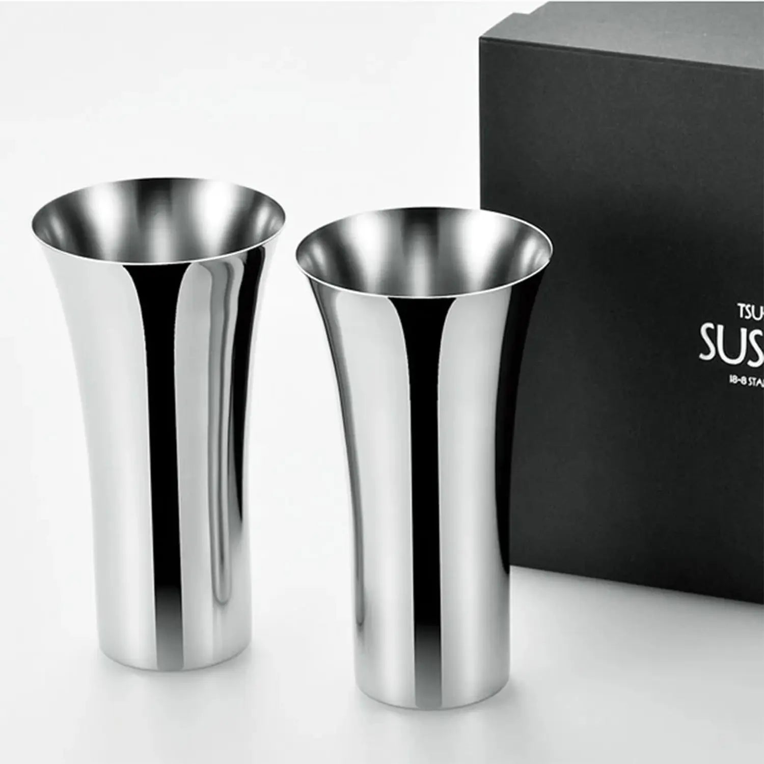 Asahi Premium Stainless Steel Beer Mug Set - 380ml (12.8oz) Insulated Double-Walled Cups, 2-Pack - Perfect for Chilled Beer, Outdoor Camping & BBQ Parties