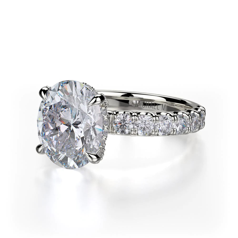 3/4 Eternity Diamond Engagement Ring for Women - 14K White Gold Wedding Band, Anniversary Gift for Her - Perfect for Proposals, Bridal Jewelry & Special Occasions