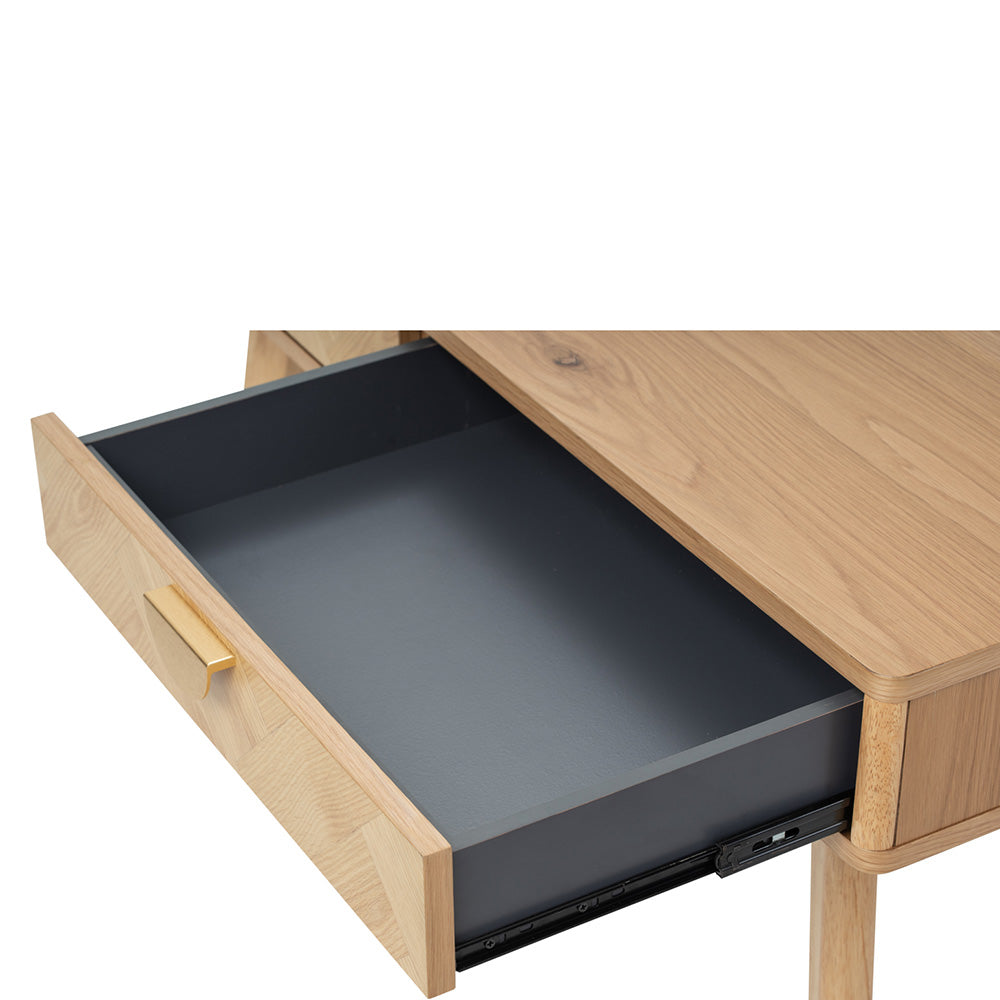 LOFTUS 120cm Oak Study Desk - Modern Writing Desk for Home Office, Dorm Room & Small Spaces - Sturdy Wooden Desk for Studying, Working & Remote Learning