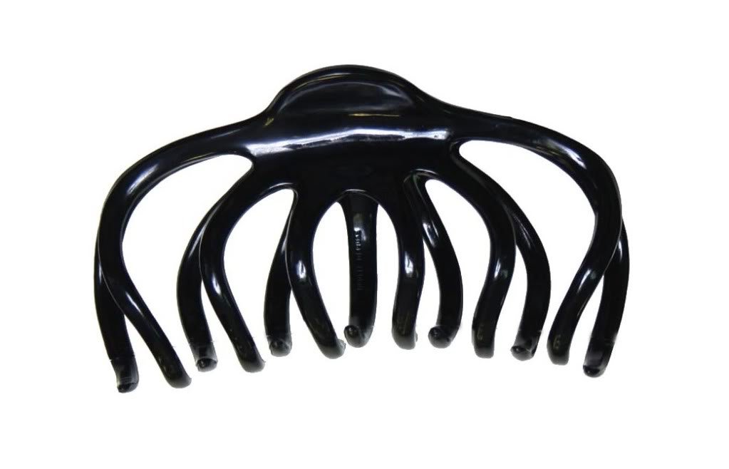 Large Wavy Teeth Hump Hair Claw - Black Hair Clamp for Thick & Long Hair | Perfect for Updos, Ponytails & Messy Buns