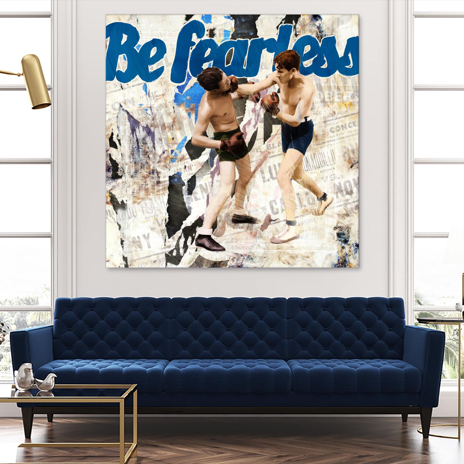Be Fearless - Motivational Inspirational Quote Wall Art for Home & Office Decor - Perfect for Living Room, Bedroom, or Workspace