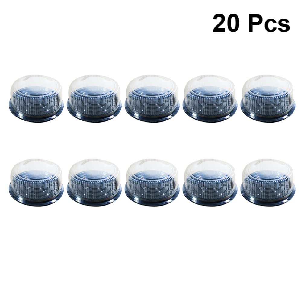 STOBAZA 20-Pack 8 Inch Clear Plastic Cake Containers with Lids - Food Safe Cake Storage Boxes for Transporting, Storing & Displaying Cakes - Perfect for Birthday Parties, Bakery Business & Home Baking
