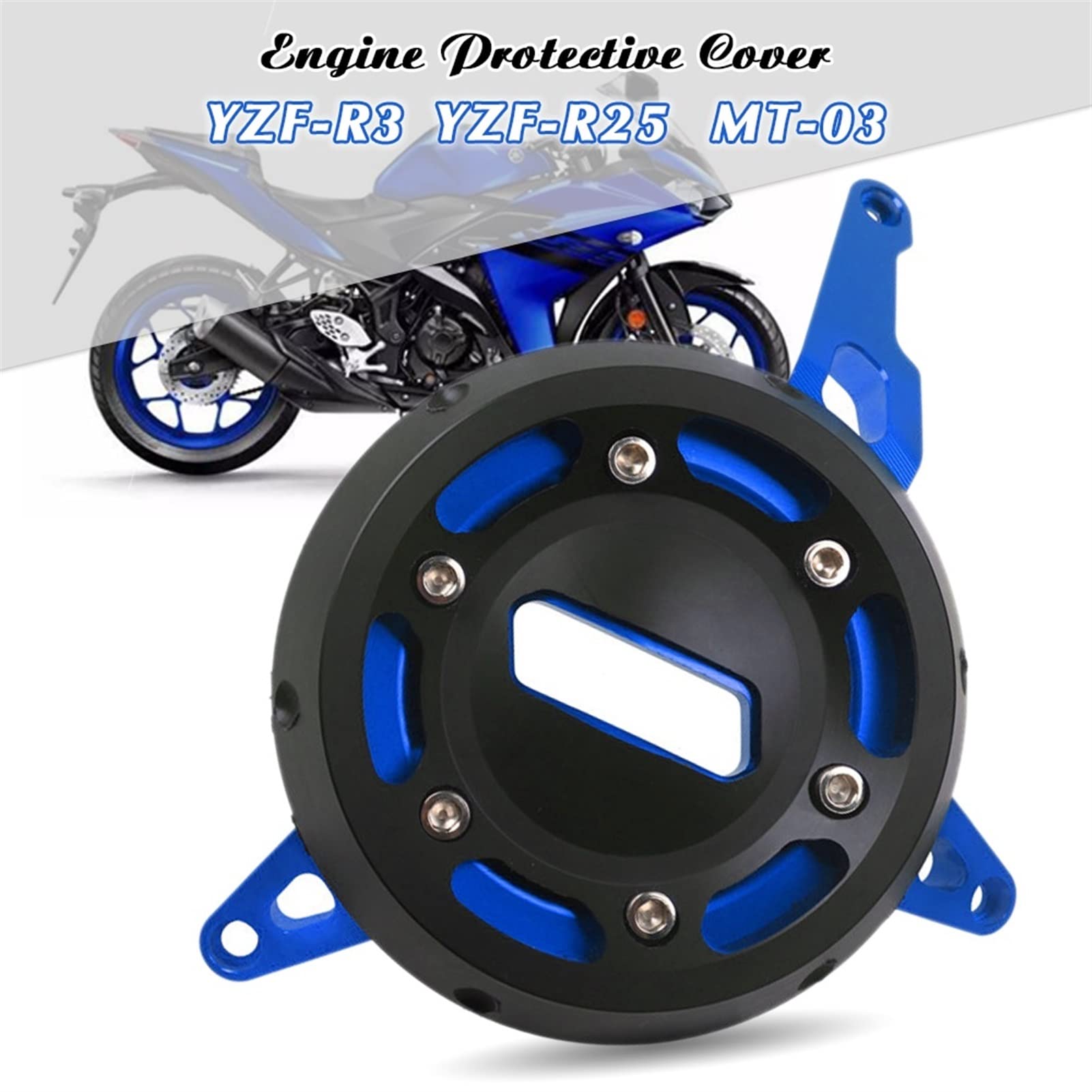 Yamaha YZF-R3 YZF-R25 MT-03 Motorcycle Engine Stator Case Cover - Durable Protective Cover for YZFR3 YZFR25 MT03 R3 R25 - Perfect for Off-Road Riding & Engine Protection