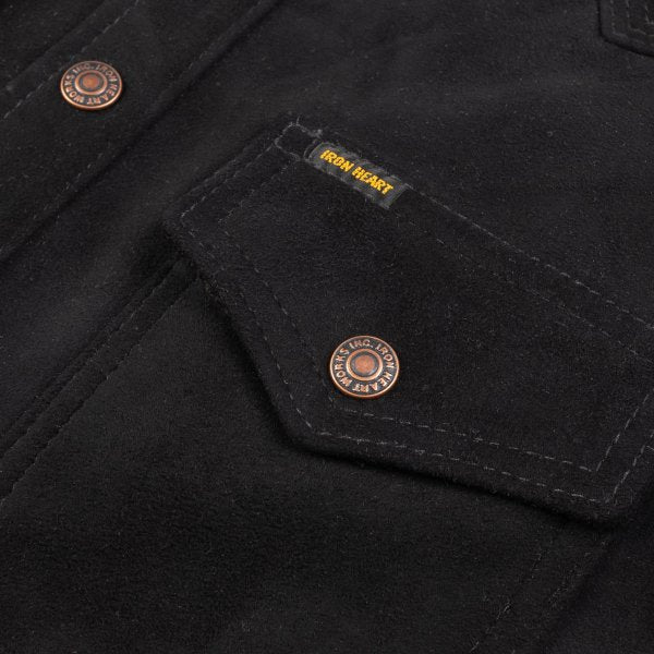 Iron Heart Big Buck Deerskin Western Shirt for Men - Black Cowboy Shirt with Pearl Snap Buttons | Durable & Stylish Western Wear for Rodeo, Ranch Work, and Country Fashion