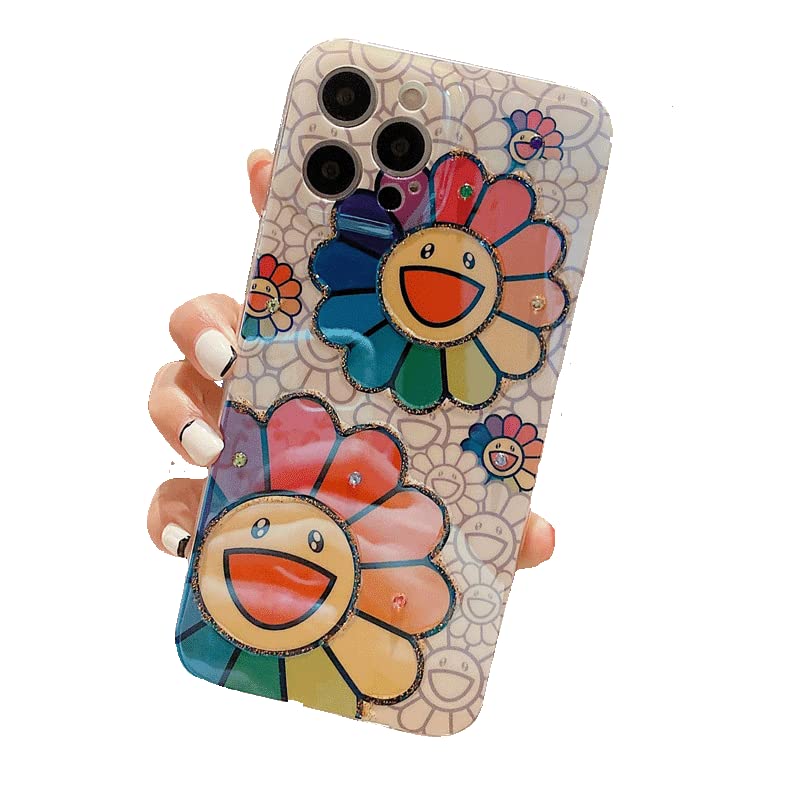 Rainbow Flower iPhone 11 Case - Floral Design Shock Absorbing TPU Soft Bumper Protective Cover for iPhone 11 (6.1 Inch) - Perfect for Everyday Use, Travel & Gift Giving