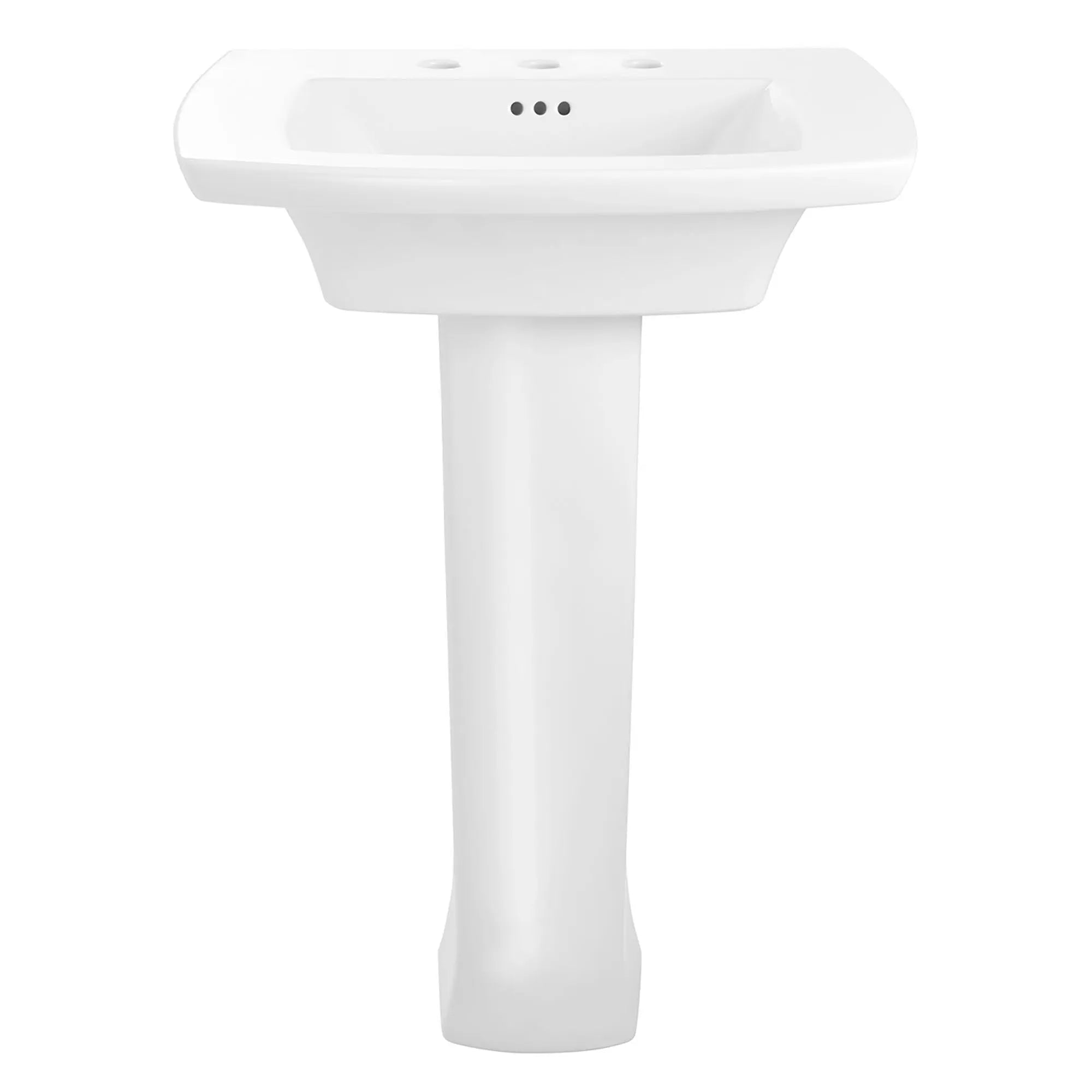 8 Inch Widespread Pedestal Sink Top with Leg Set - Modern Bathroom Vanity for Small Space, Perfect for Powder Rooms and Guest Bathrooms