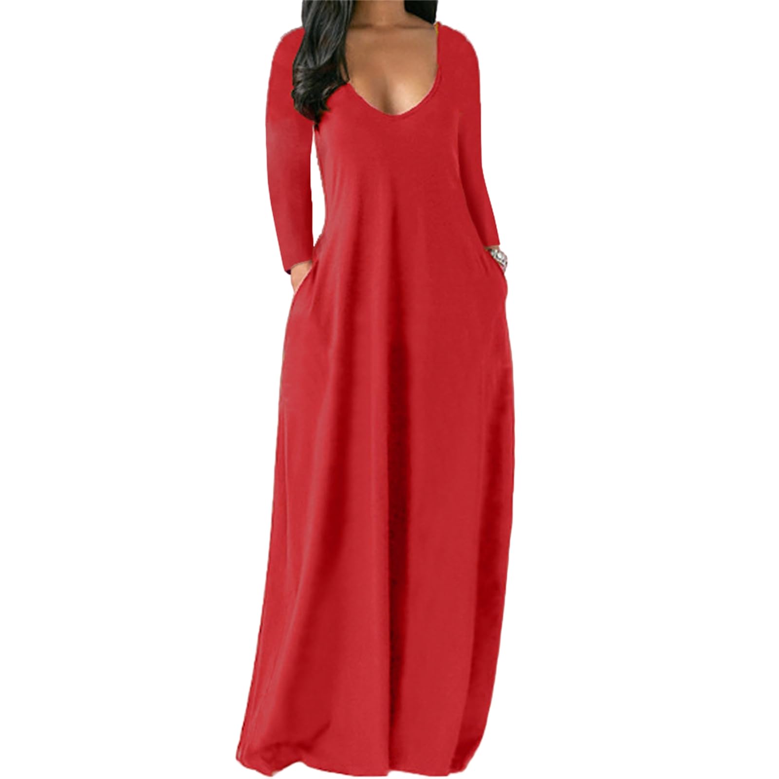 Boho Floral Maxi Dresses for Women 2023 - Summer Beach Sundress with Pockets | Gradient Sleeveless Long Dress for Casual Wear, Vacations & Outdoor Events