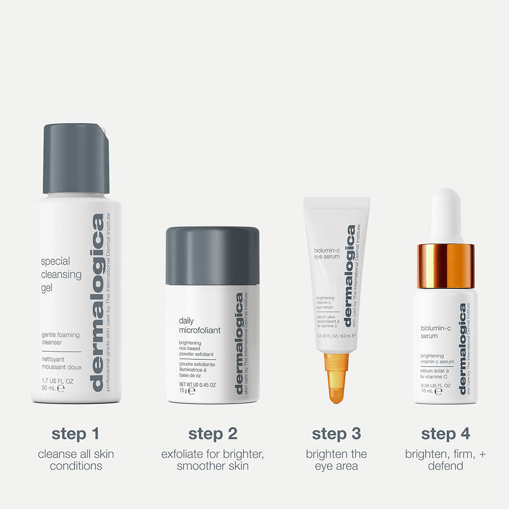 Cleanse + Brighten Skincare Set - Gentle Facial Cleanser & Brightening Serum for Glowing Skin | Perfect for Daily Skincare Routine & Nighttime Regimen