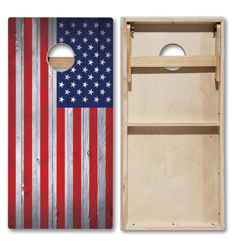 Premium Tournament-Grade Regulation Cornhole Boards Set with 8 Bean Bags & Carrying Case - 4'x2' LED Cornhole Toss Game for Tailgating, Backyard Parties, and Outdoor Events
