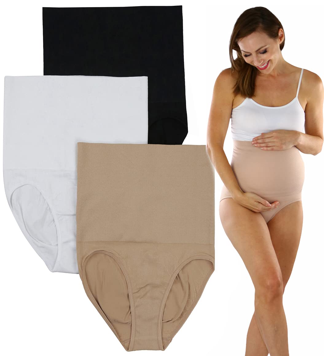 ToBeInStyle Women's High Waist Over The Bump Maternity Underwear - Soft Cotton Pregnancy Panties for Comfort & Support - Perfect for Everyday Wear & Maternity Photos