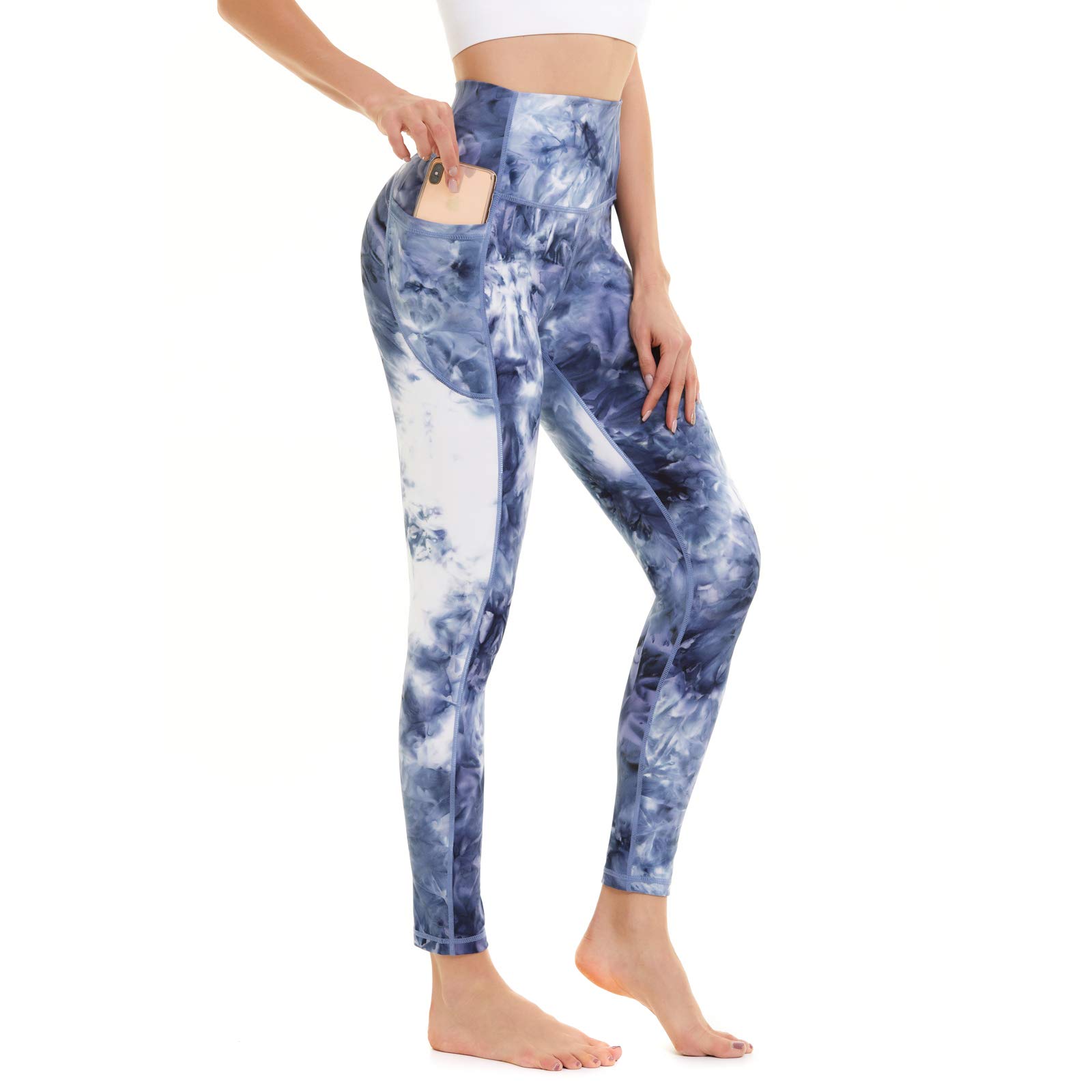 CCKO High Waisted Yoga Pants for Women with Pockets - Stretchy Workout Leggings with Tummy Control - Perfect for Gym, Running & Everyday Wear