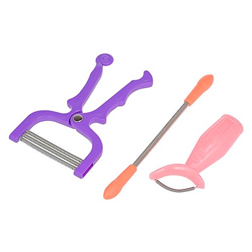 3Pcs Facial Hair Removal Spring Epilator for Women - Upper Lip, Chin, Cheeks & Sideburns | Painless Hair Remover Tool | Perfect for Home Use & Travel Beauty Care