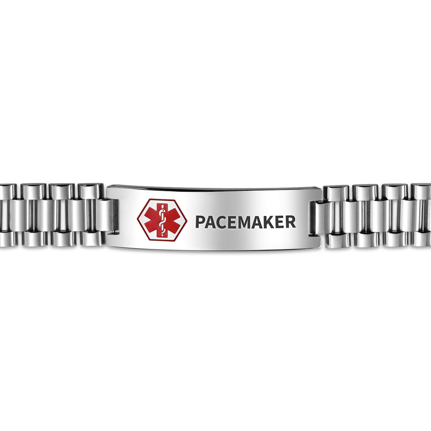 Custom Engraved Medical ID Bracelet for Men - 8.5 Inch Stainless Steel Personalized Medical Alert Band - Perfect for Emergency Identification & Daily Wear