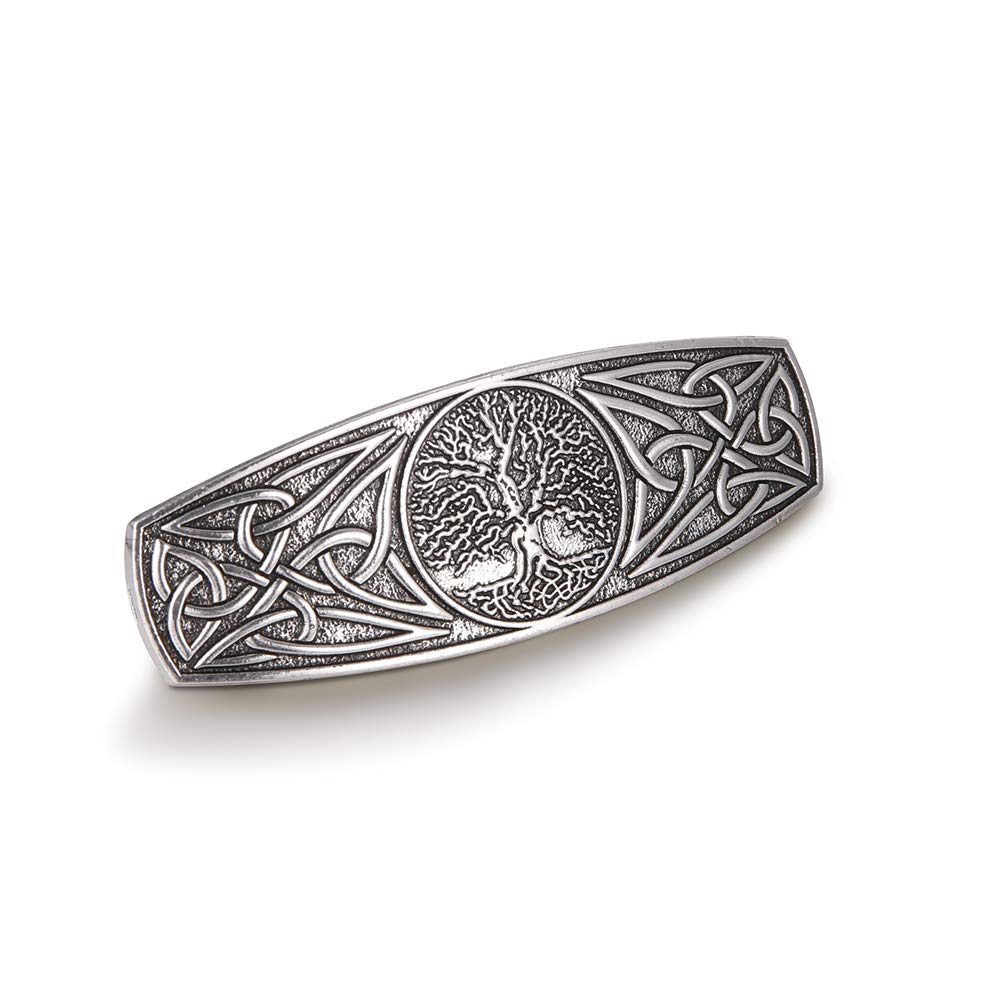 Vintage Celtic Knot Hair Clip - Metal Barrettes for Women with Engraved Pattern - Elegant Hair Accessories for Weddings, Parties & Everyday Styling