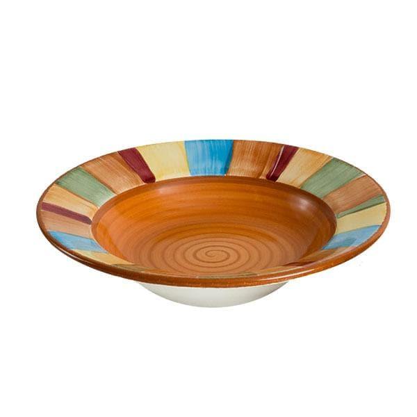 Colorful Southwestern Serape Rimmed Soup Bowls - Mexican Style Ceramic Bowls for Soup, Salad, Cereal - Perfect for Dining, Gifts, and Southwestern Home Decor