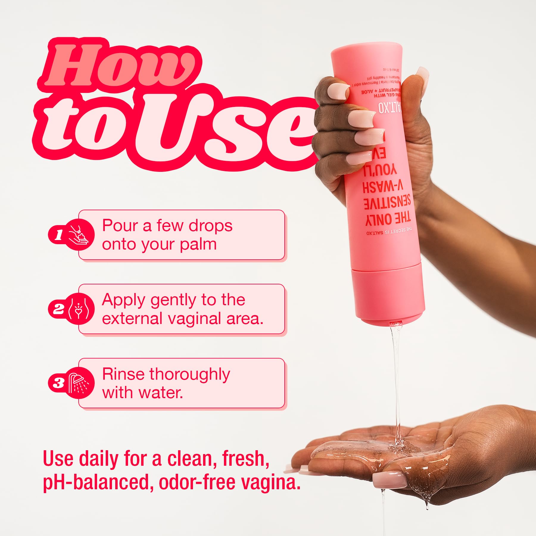 Grapefruit Sensitive Yoni Wash - pH Balanced Intimate Care Gel for Women | Cruelty-Free Feminine Hygiene Product (8 Fl Oz) | Gentle Cleansing for Daily Use & Post-Workout Freshness
