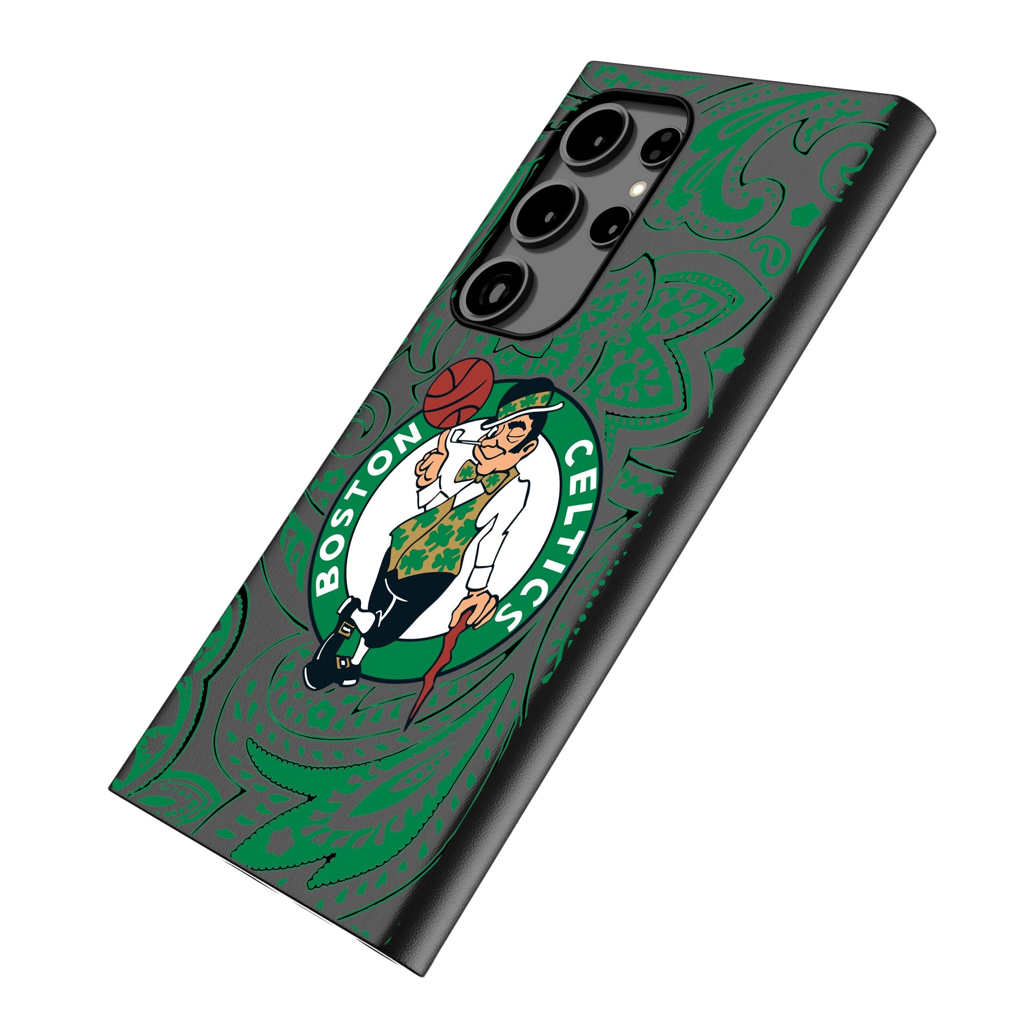 Boston Celtics Paisley MagSafe Compatible Phone Case for Samsung Galaxy S21/S22/S23 - Stylish Protective Cover for Basketball Fans - Perfect for Game Day & Celtics Pride