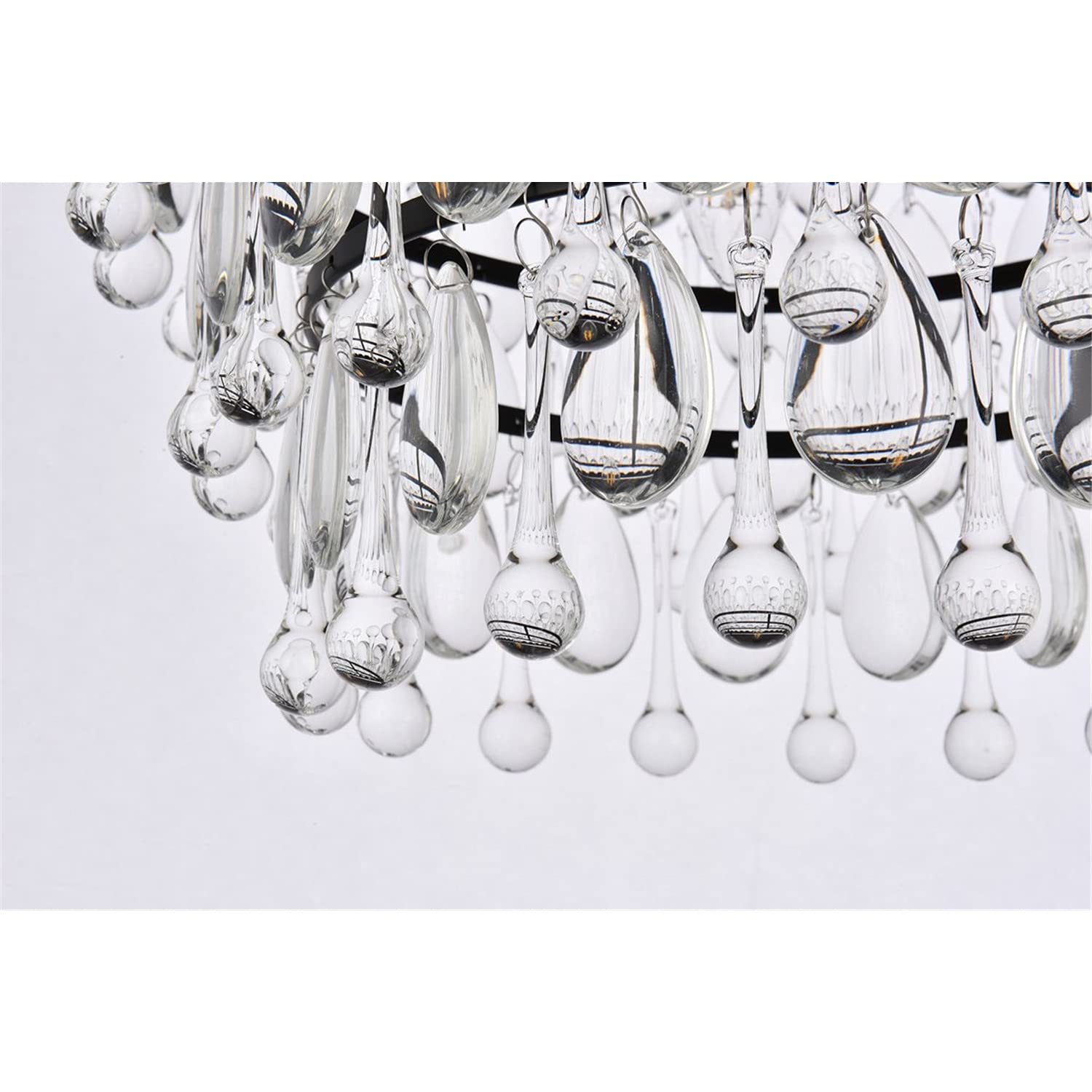 Modern Nordic Black Flush Mount Ceiling Light - 3 Lights Indoor Lighting Fixture for Living Room, Bedroom, and Hallway