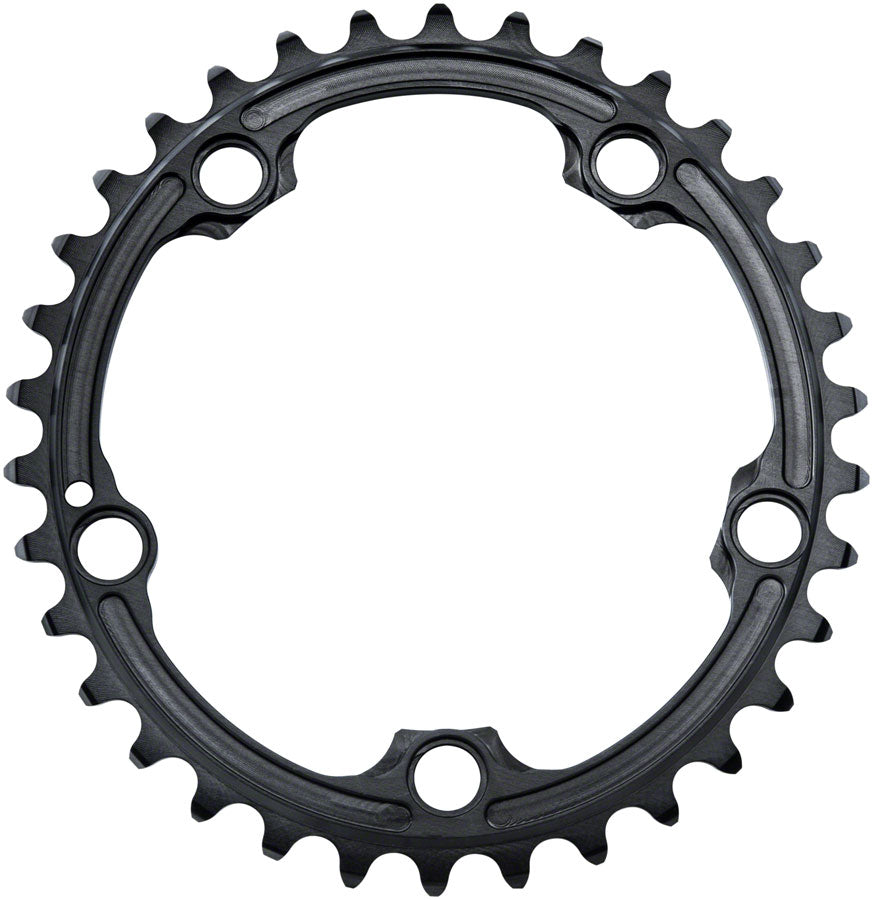 AbsoluteBLACK Premium Oval Chainring 34T 110 BCD 5-Bolt for 10/11 Speed Bikes - High-Performance Aluminum MTB Chainring for Gravel, Road & Mountain Biking