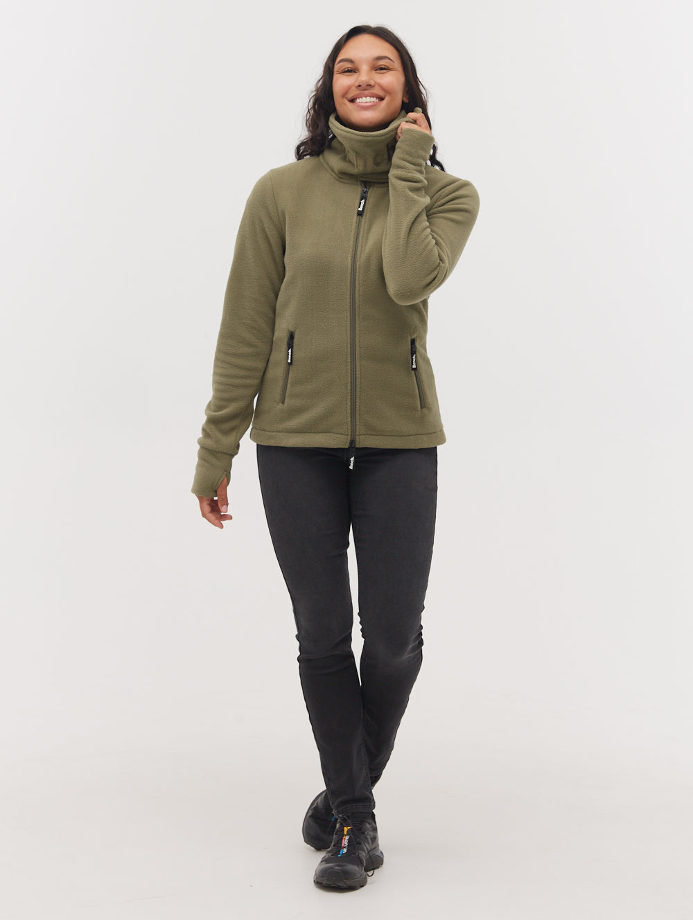 Funnel Neck Zip Up Fleece Jacket for Women - Soft Microfleece Winter Pullover - Perfect for Hiking, Camping & Outdoor Activities