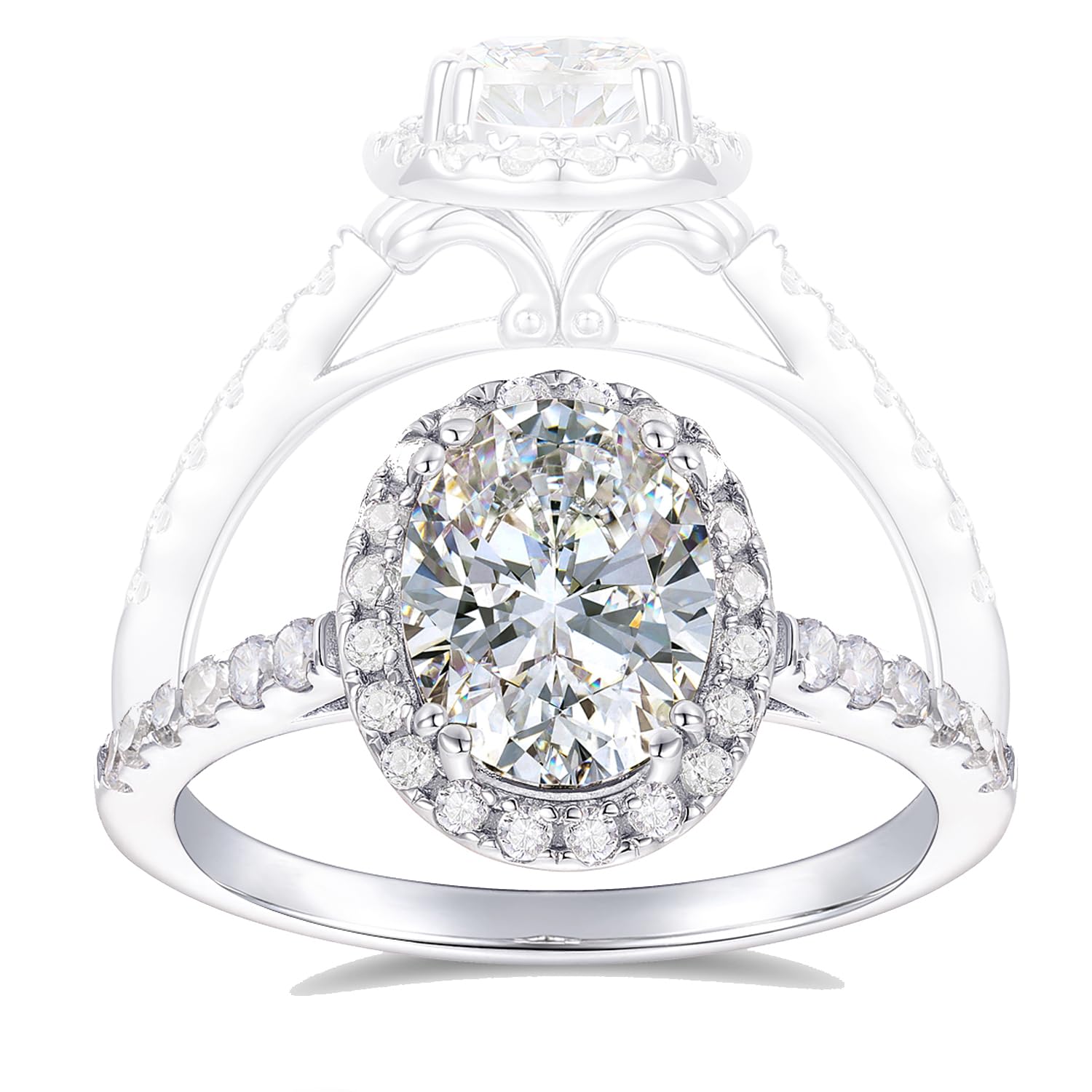 14K Solid Gold 7x9mm Oval Cut D Color Hola Moissanite Engagement Ring for Women - Perfect Wedding Proposal, Anniversary Gift & Bridal Jewelry