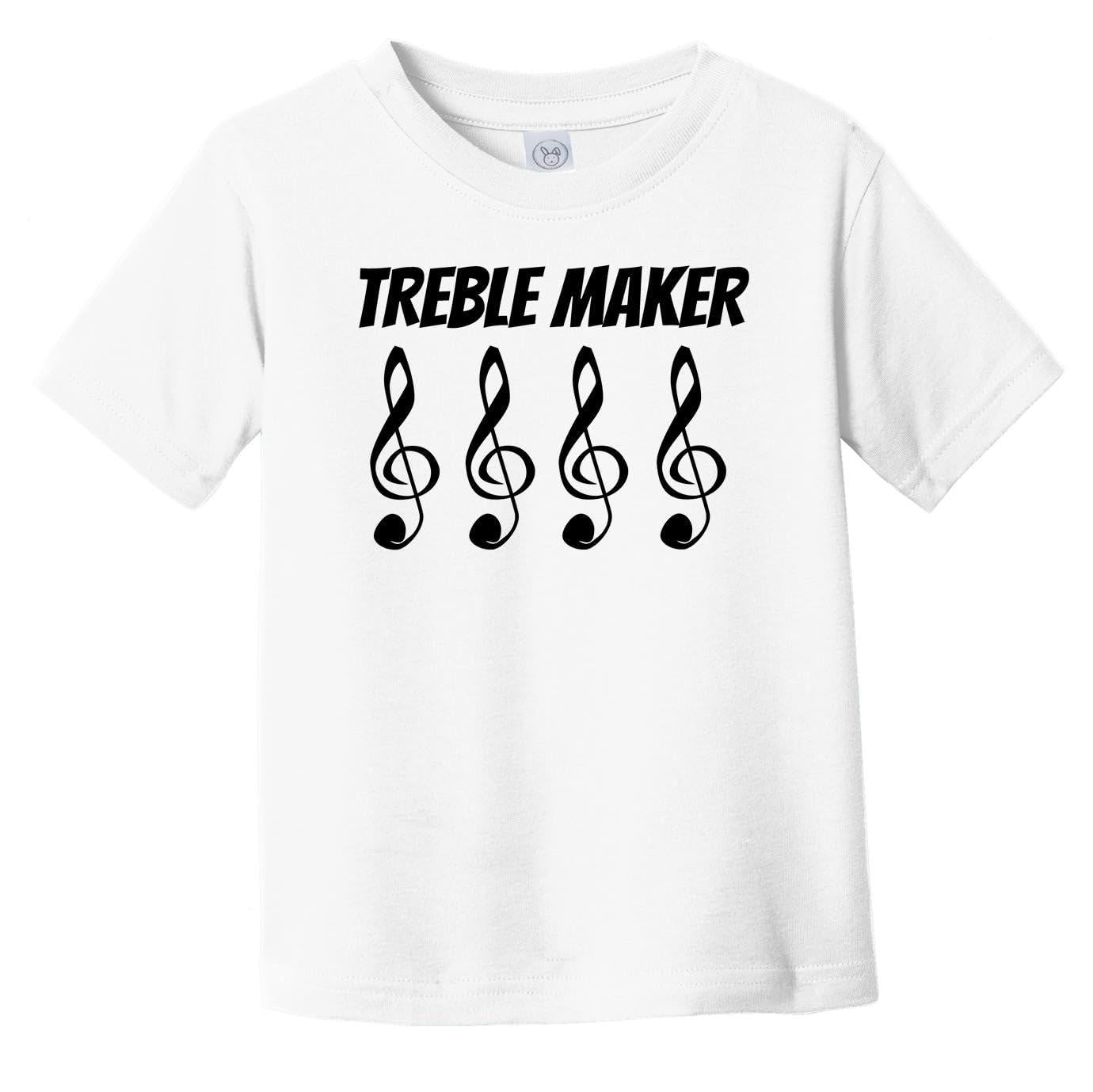 Funny Treble Maker Baby T-Shirt - Cute Music Themed Infant & Toddler Cotton Shirt - Perfect for Music Lovers, Concerts & Photo Shoots