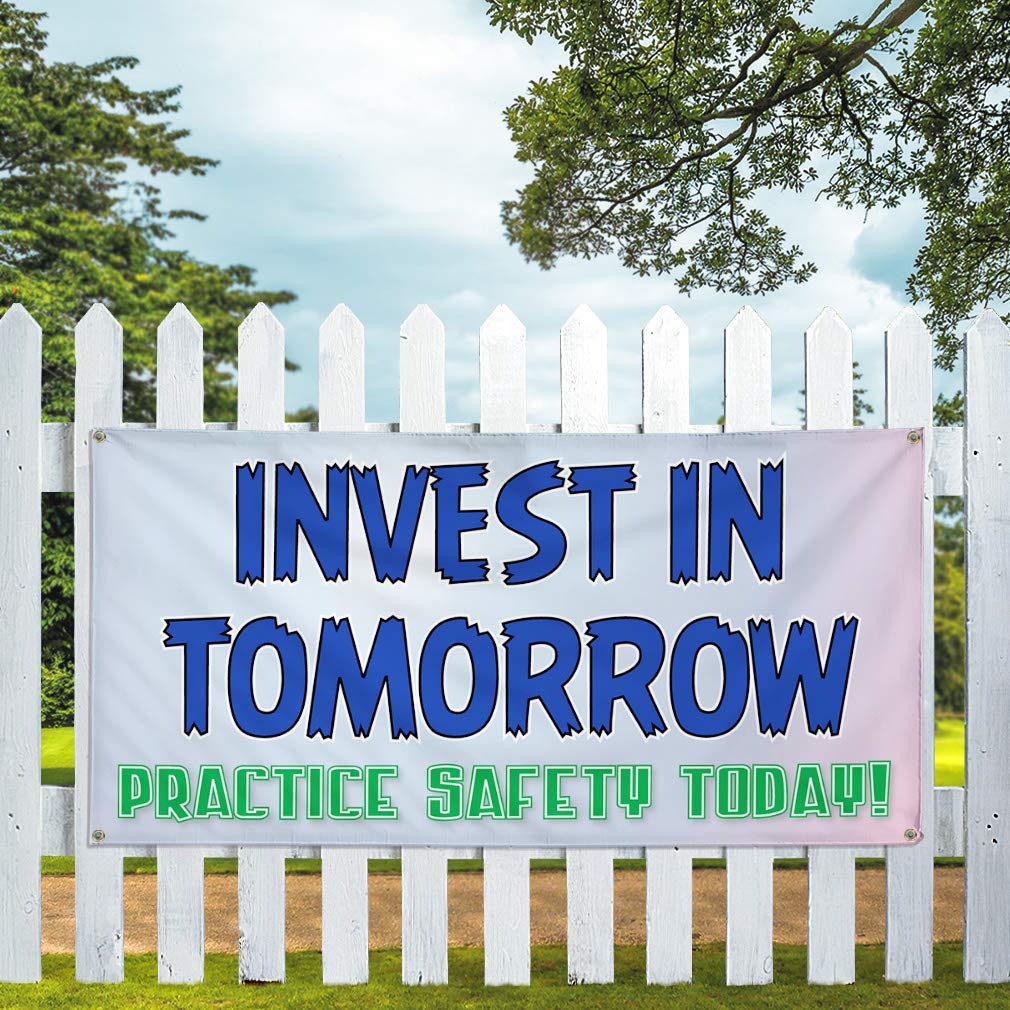 Vinyl Banner Multiple Sizes - Weatherproof Outdoor Business Sign with 10 Grommets (60x144 Inches) - Durable Industrial Yard Signs for Safety, Advertising & Events - Perfect for Construction Sites, Retail Stores & Outdoor Promotions