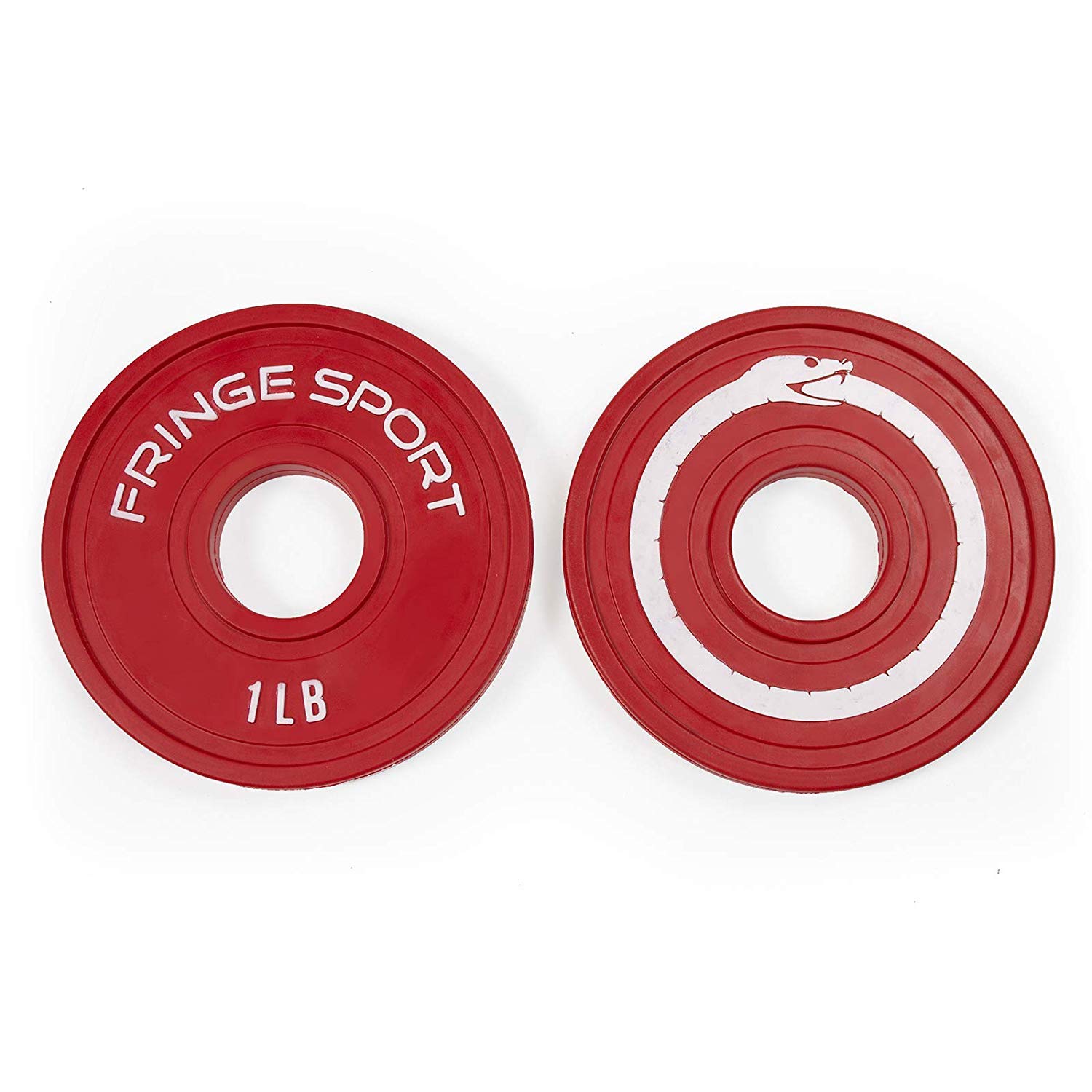 FringeSport Olympic Fractional Plates 1 lb (Pair or Sets) - Premium 1 Pound Rubber Bumper Weight Plates for Olympic Bars - Perfect for Micro Loading 2 Pounds - Ideal for CrossFit, Home Gym & Strength Training