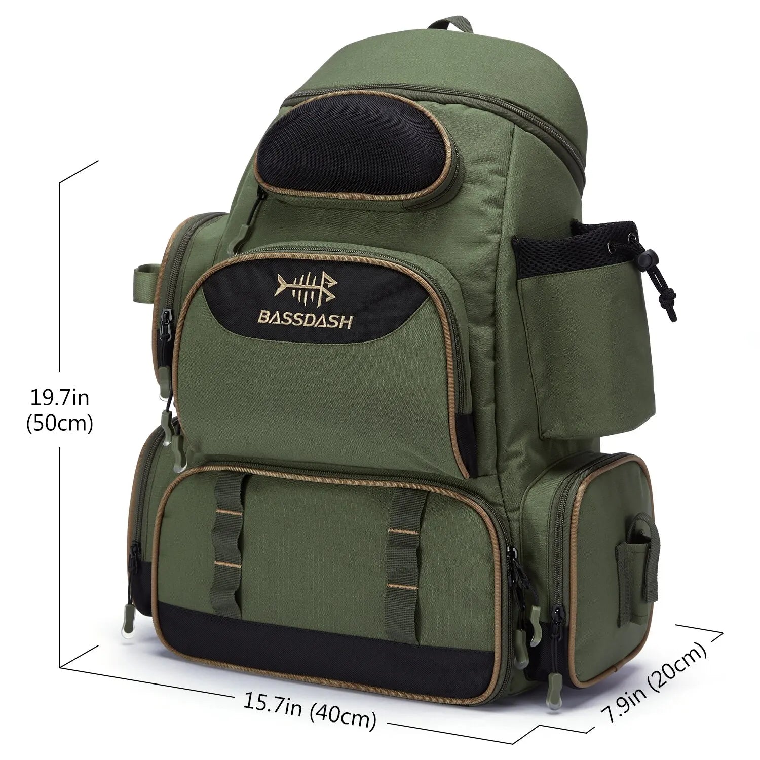 Tactical Fishing Backpack - Lightweight Waterproof Tackle Box Bag with Multiple Storage Pockets | Perfect for Outdoor Fishing, Camping & Hiking Gear Organization