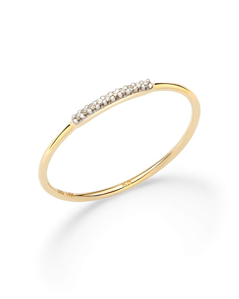 Kendra Scott White Diamond Mila Ring in 14k Gold - Elegant Women's Fine Jewelry for Everyday Wear, Special Occasions & Gift Giving