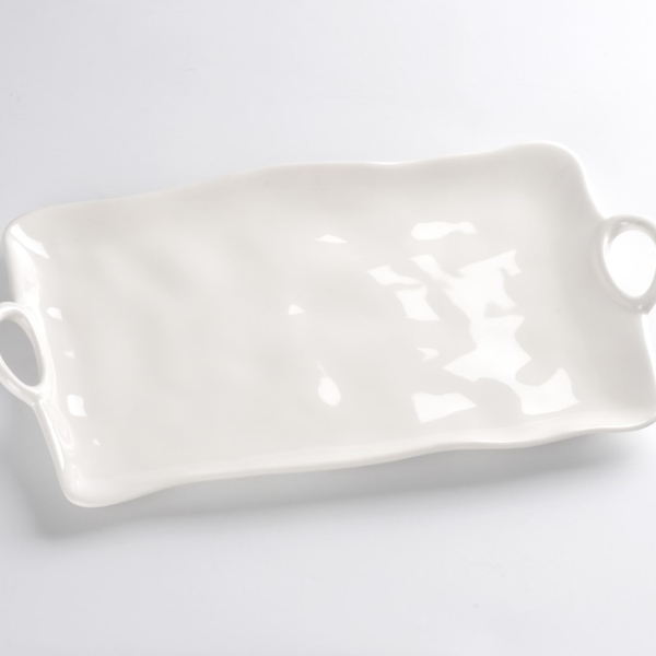 Pampa Bay Golden Salerno Elegant Serving Platter - Perfect for Dinner Parties, Holiday Entertaining & Wedding Receptions