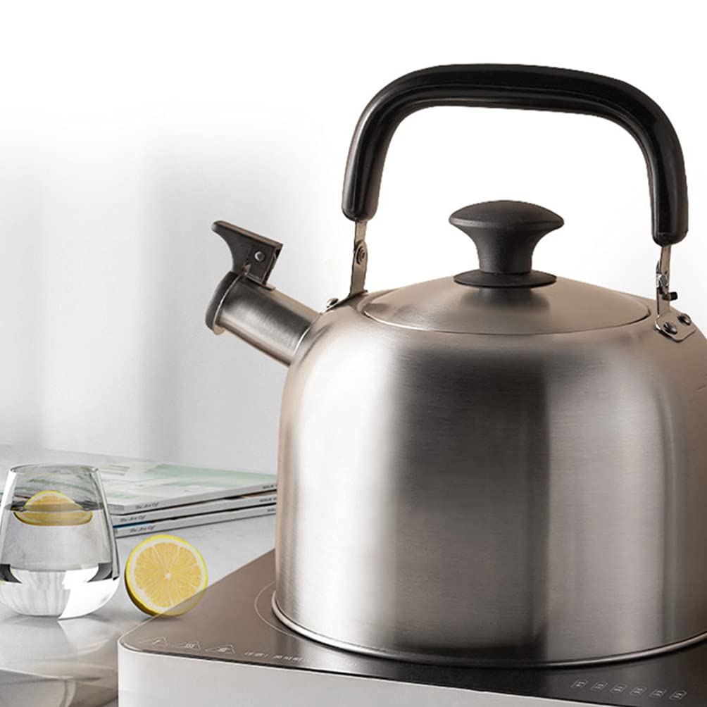 1pc Stainless Steel Whistling Tea Kettle - Portable & Durable for Home, Camping, Office - Perfect for Boiling Water, Making Tea, Coffee & Hot Beverages