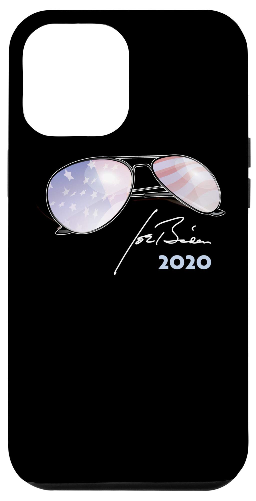 iPhone 12 Pro Max Case - Patriotic American Flag & Aviator Sunglasses Design - Perfect for Political Supporters, Campaign Events & Patriotic Gift Giving