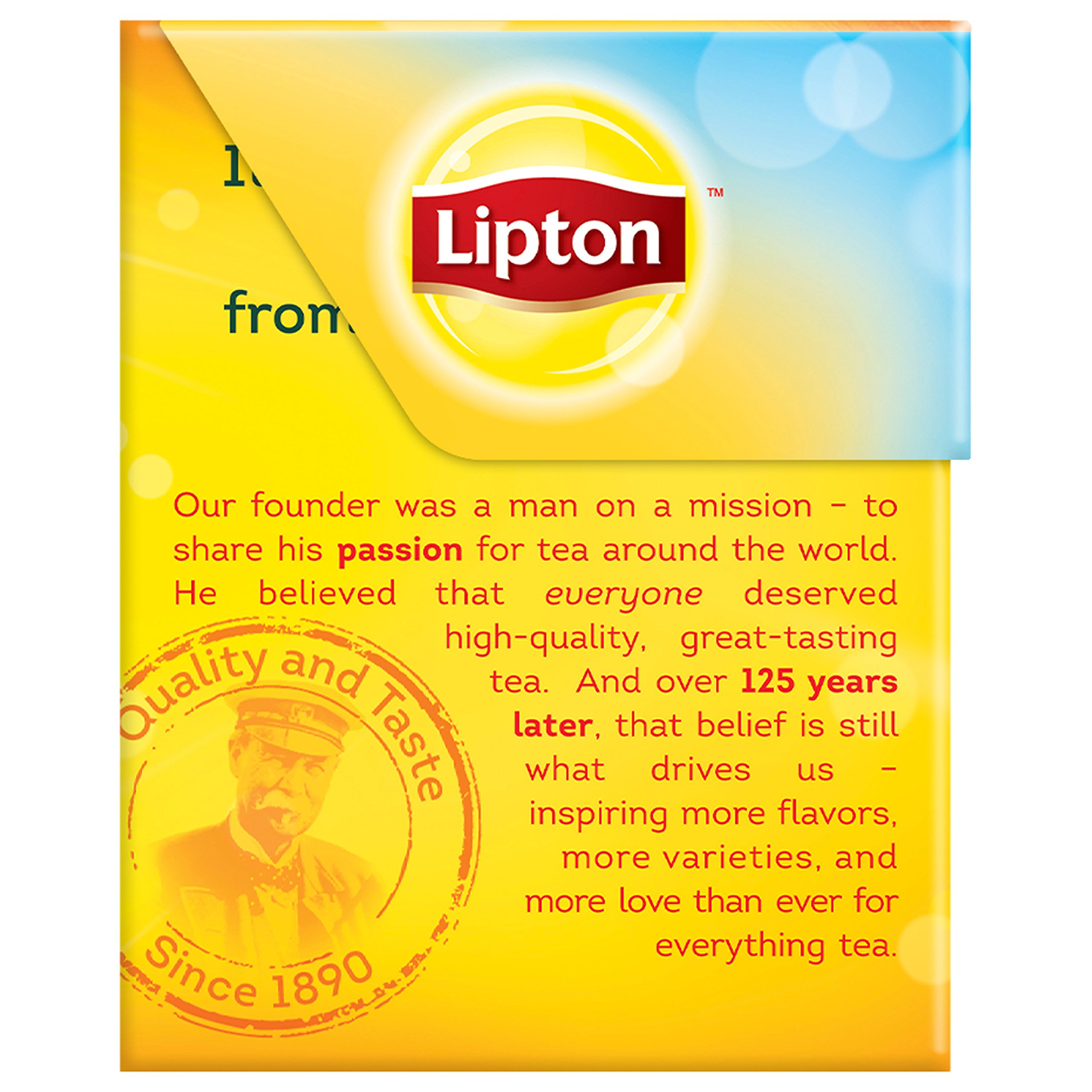Lipton Cold Brew Family Size Black Iced Tea Bags - 6 Piece Unsweetened Decaffeinated Tea for Refreshing Summer Drinks & Healthy Hydration
