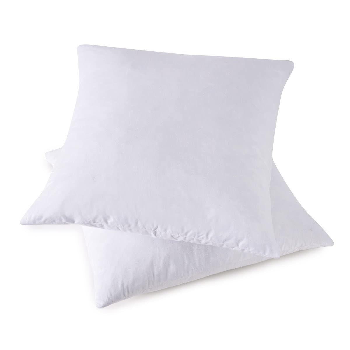 Premium 24x24 Inch Throw Pillow Inserts Set of 2 - Down Feather Filled Cushions with Soft Cotton Cover for Sofa, Bed & Home Decor - Perfect for Living Room, Bedroom & Cozy Reading Nook