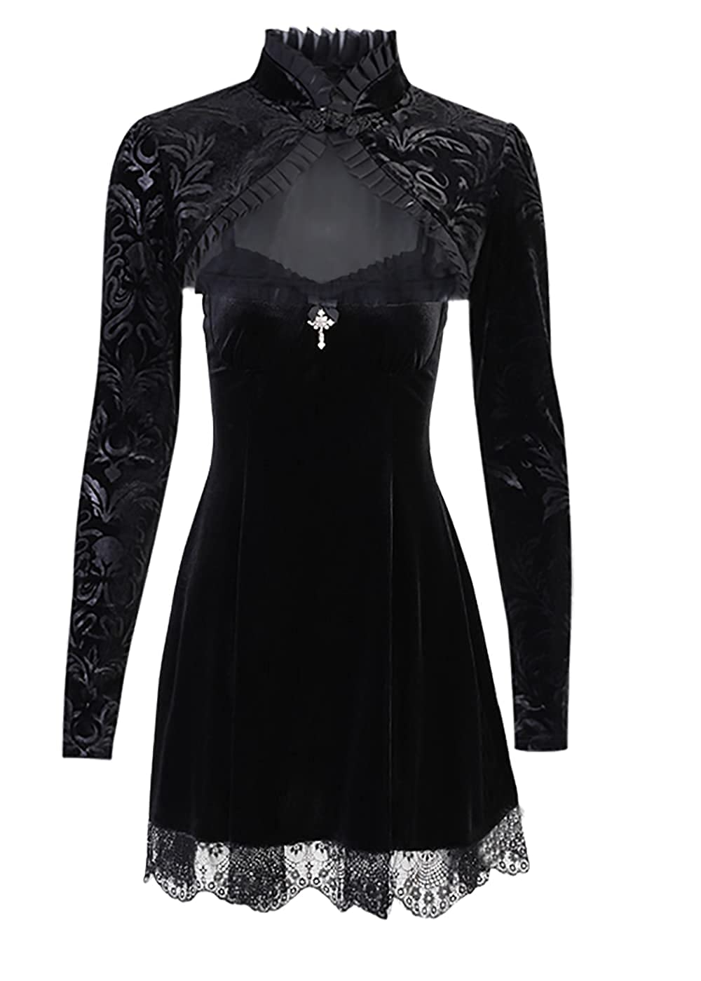 Gothic Dresses for Women | Sexy Black Formal Evening Gowns | Elegant Cocktail Party Dresses for Wedding Guest, Night Out & Holiday Events | Perfect for Halloween, Date Night & Vampire-Themed Parties