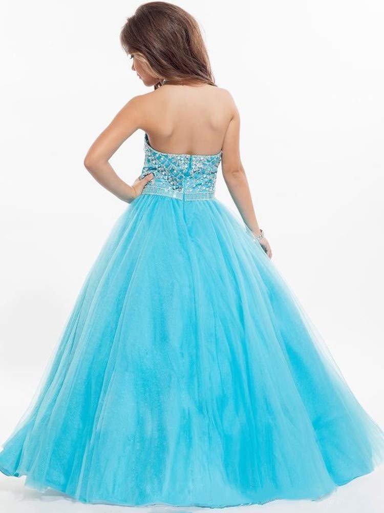 Honeydress Girls Halter Tulle Flower Girl Dress Floor Length Prom Party Dress for Toddler to Kids - Perfect for Weddings, Birthday Parties & Special Occasions
