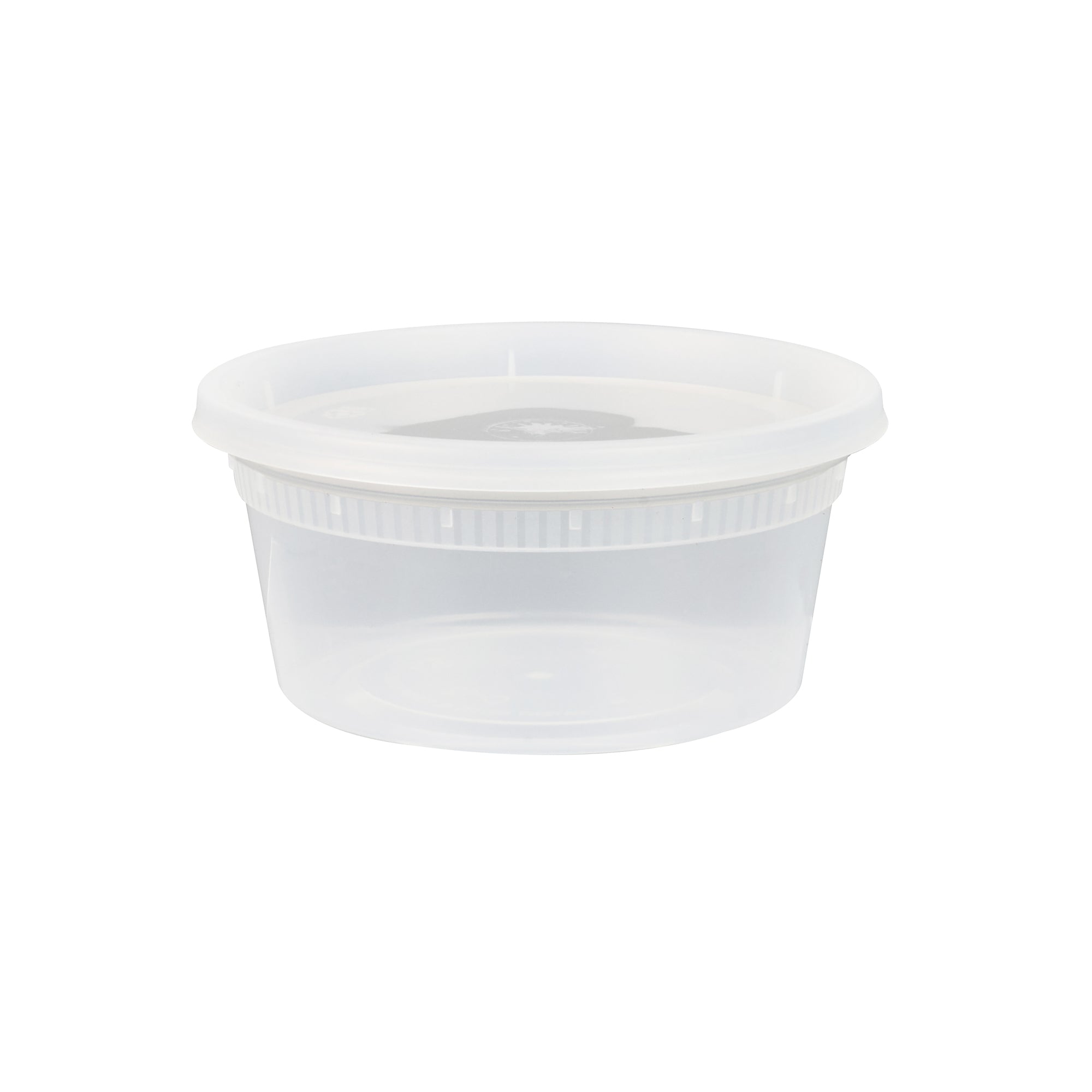 12 oz Clear Plastic Soup Containers with Lids (100-Pack) - Microwave Safe, Leak-Proof Round Food Storage Containers 4.5