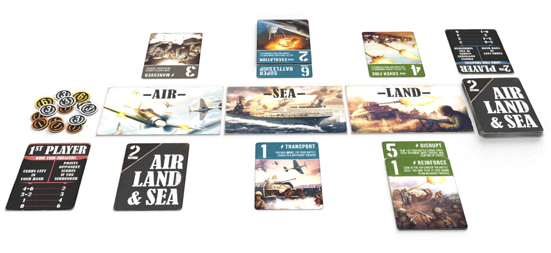 Arcane Wonders Air Land & Sea Revised Edition - Strategic 2 Player Card Game for Teens & Adults (Ages 14+) | 20 Min Playtime | Perfect for Game Nights, Travel & Family Bonding