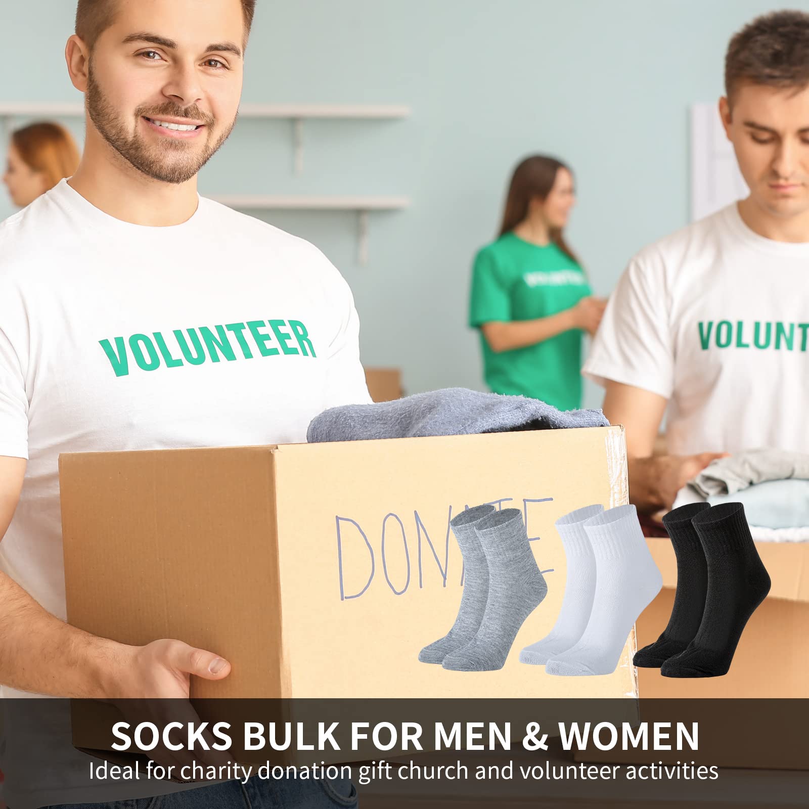 720 Pairs Men's Quarter Ankle Socks Bulk Pack - Breathable Moisture-Wicking Athletic Socks for Running, Gym & Casual Wear - Comfortable Unisex Socks for Men & Women (Great for Homeless Shelters & Donations)