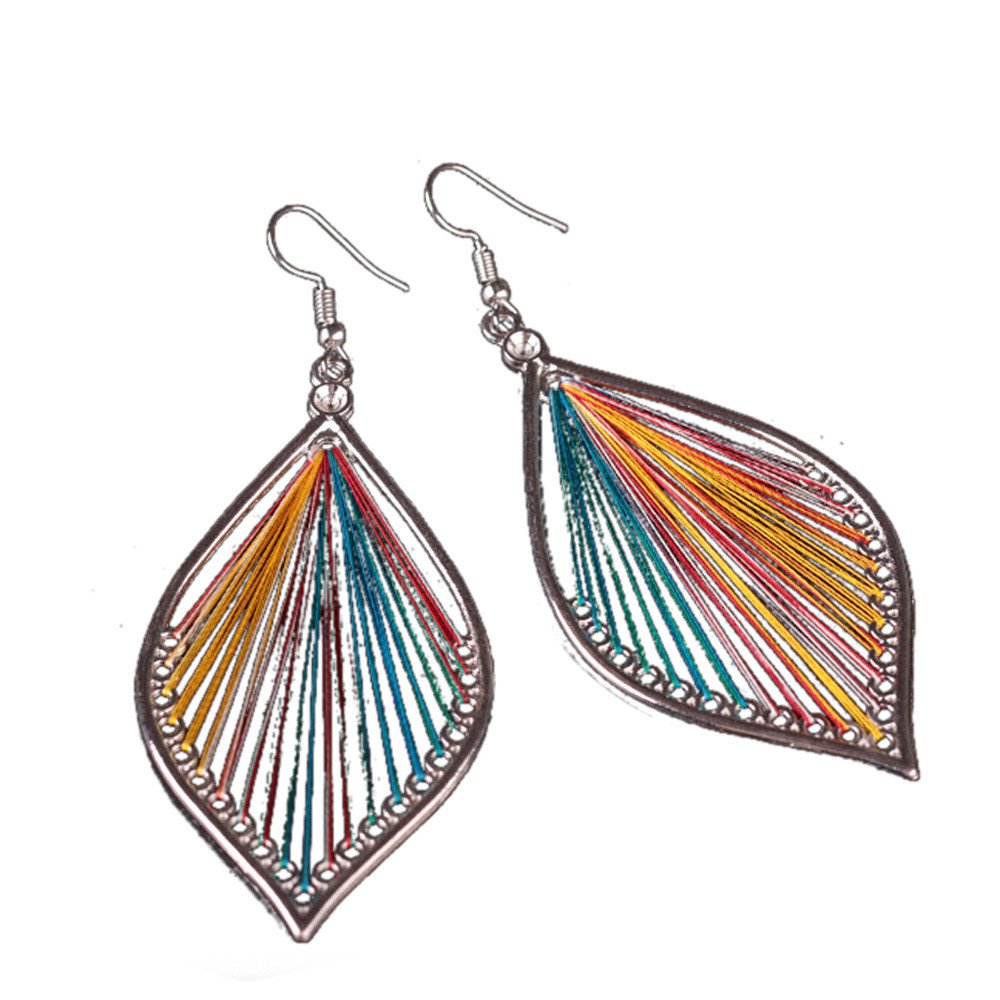 Fashion Hoop Earrings for Women - 1 Pair Alloy Dangle Drop Earrings, Trendy Stud Jewelry for Everyday Wear (Multicolor, One Size) - Perfect for Office, Party & Casual Outfits