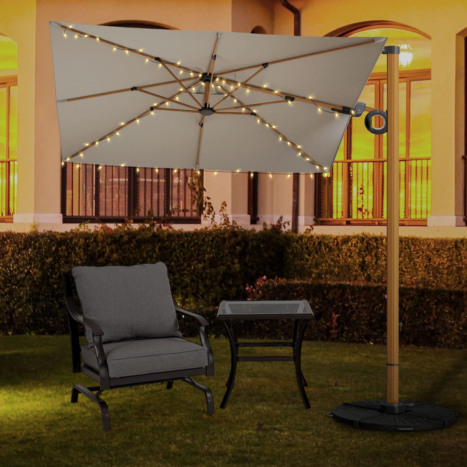 350 LED Solar String Lights Outdoor 115FT - Waterproof 8 Modes with Dimmer & Timer - Warm White Patio Lights for Garden, Yard, Gazebo, Lawn - Perfect for Backyard Parties, Weddings & Outdoor Decor